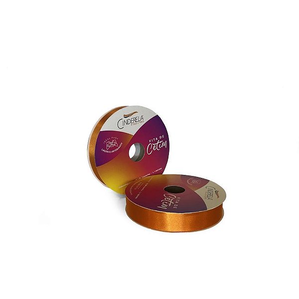 Fita de Cetim 22MM X 50M Laranja