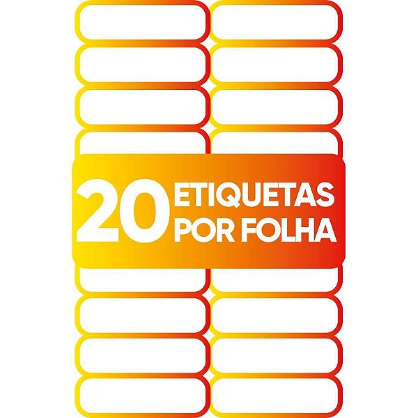 Etiqueta Carta 6281 25 Folhas 25,4X101,6MM Caixa com 500