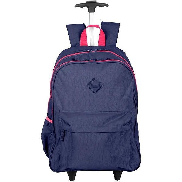 Mochila com Rodinha Rolling Crinkle 50CM Azul Neon