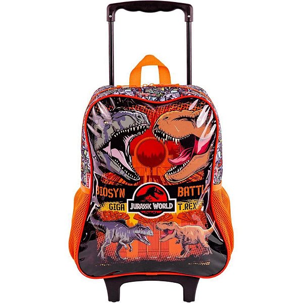 Mochila Infantil com Rodinha Jurassic Battle G 44CM