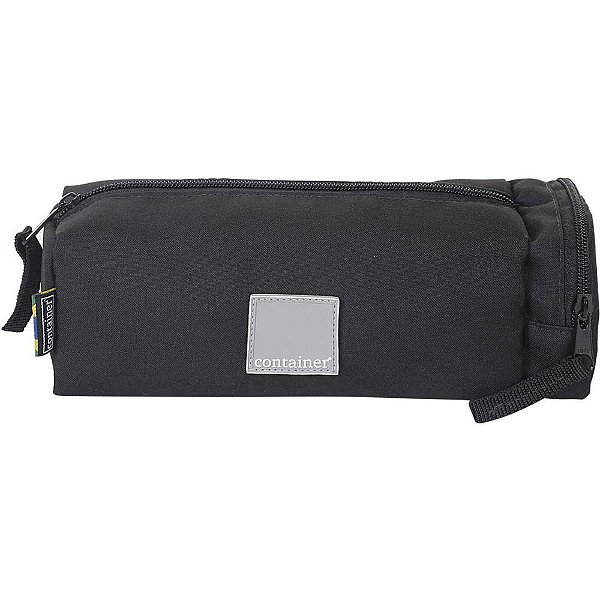 Estojo Tecido Container Colors 1 Zíper - Preto