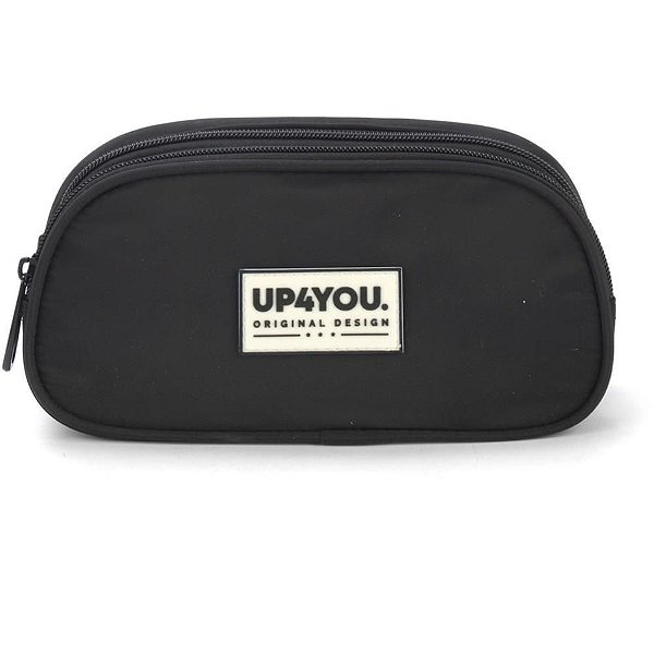 Estojo Tecido UP4YOU 2 Zíperes Preto (6931759243339)