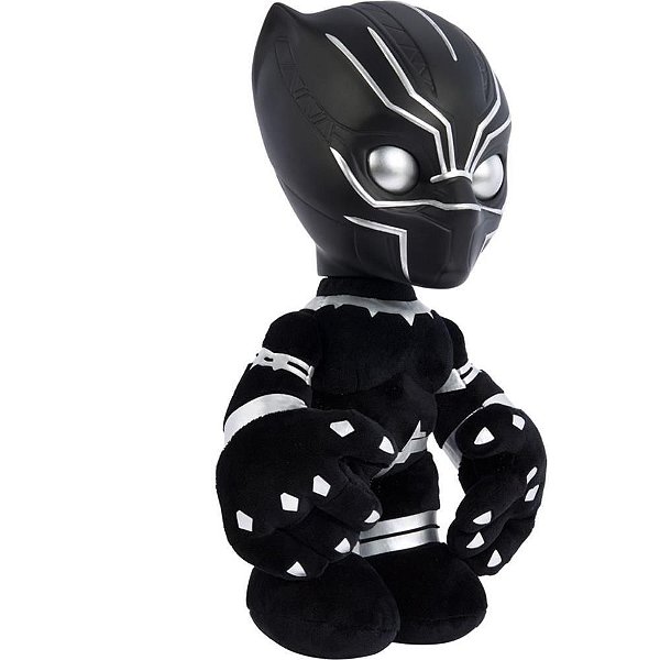 Pelúcia com Mecanismo Marvel Pantera Negra LUZ e Som