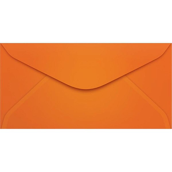 Envelope Ofício Colorido 114X229MM Laranja Pacote com 100