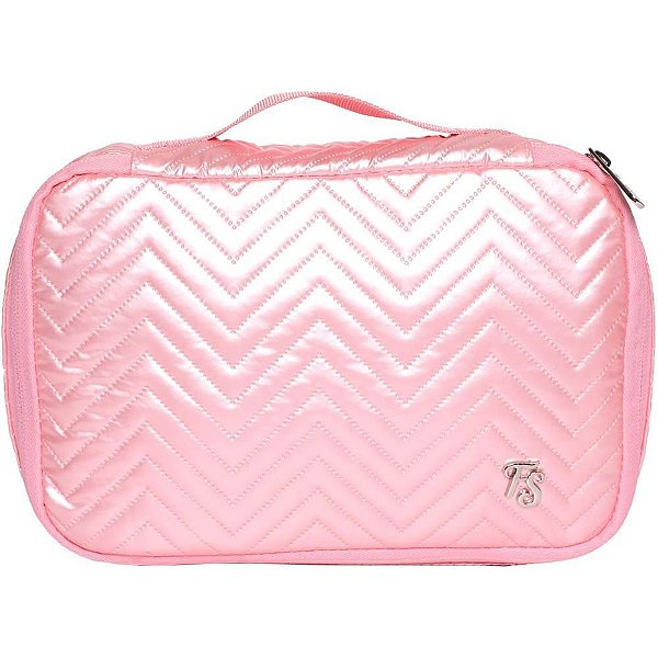 Estojo PVC Matelasse Chevron Quadrado (S)