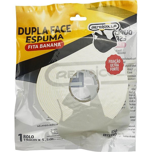Fita Dupla Face Espuma 19MMX5,5M