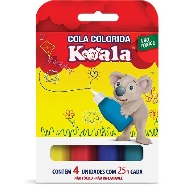 Cola Colorida Koala 4 Cores 25G