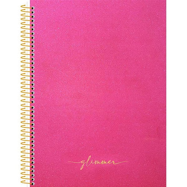Caderno 10X1 Capa Dura Colegial Glimmer 160 Folhas - Pacote com 04