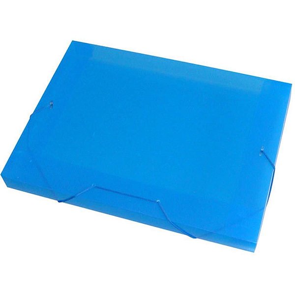 Pasta ABA Elástica Plástica Ofício 30MM Azul - Pacote com 10 Unidades
