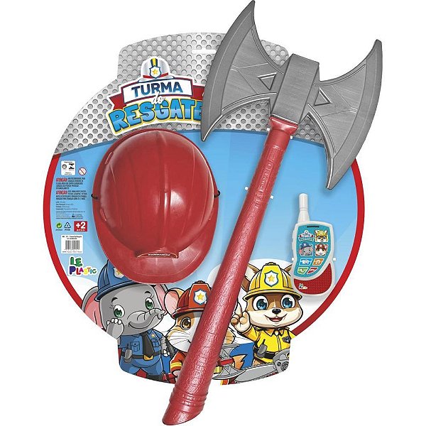 Fantasia Acessório KIT Bombeiro 3 Peças