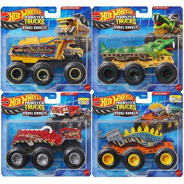 Hot Wheels Monster TRUCKS Caminhões Reboque 1:64 Sortidos BIG RIGS