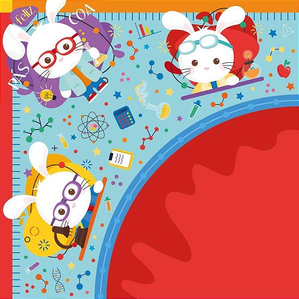 Embalagem P/OVO de Páscoa 35X35CM Cientista Azul PCT C/ 25