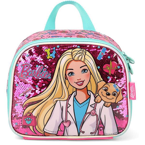 Lancheira Térmica Barbie MAO/COSTA PINK