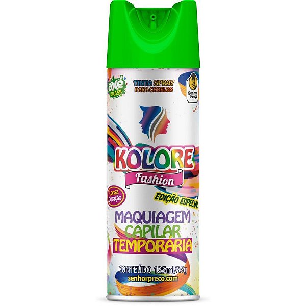 Pinta Cabelo Kolore Fashion Verde 125ML - Caixa com 24 Unidades