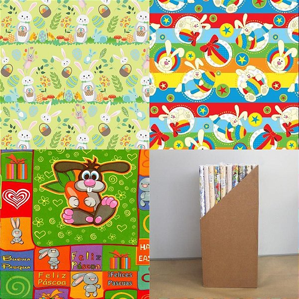 Papel Presente 100X60 Páscoa 1X100FLS.3MOD(S Display C/ 100