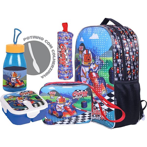 Mochila Infantil CRAZY FOR Speed GD C/06PÇS SORT