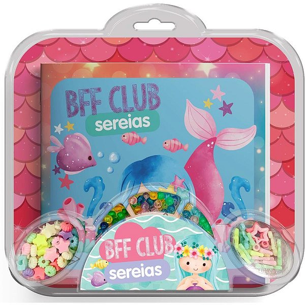 Livro Brinquedo Ilustrado BFF Sereias com Miçangas