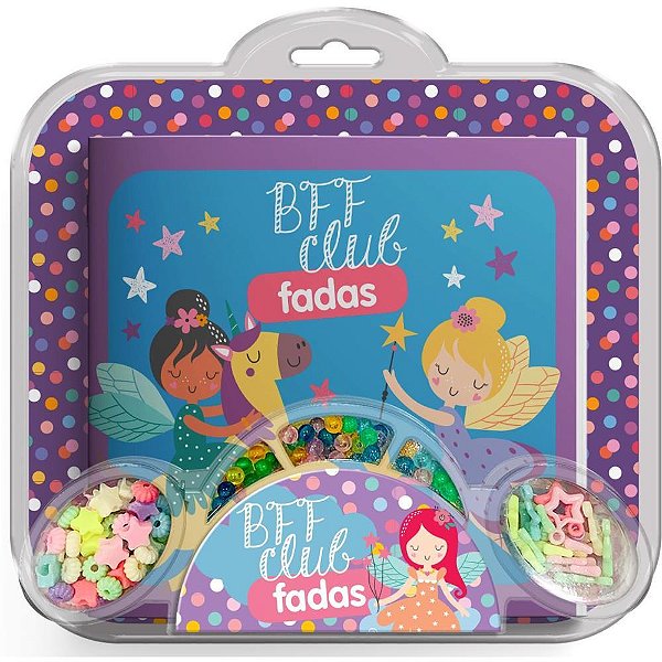 Livro Brinquedo Ilustrado BFF Fadas com Miçangas