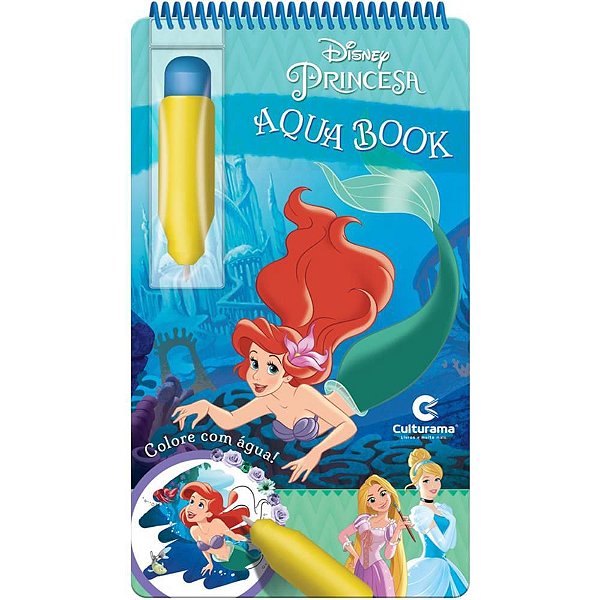 Livro Aquabook Princesas Disney - 24,5X14CM, 10 Páginas
