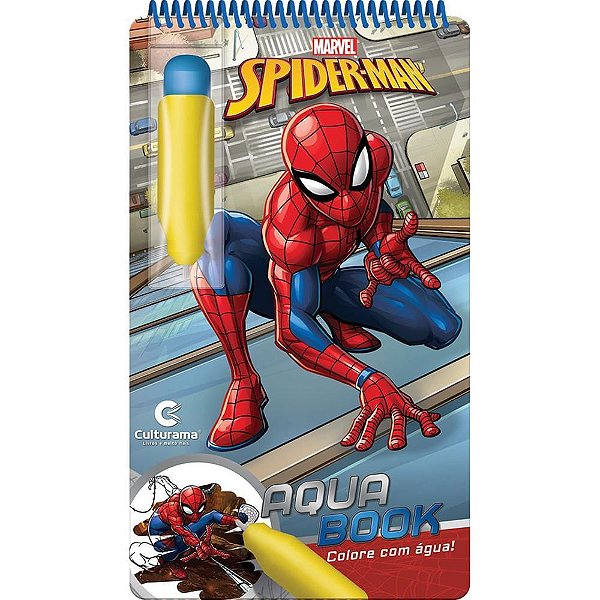 Livro Aquabook HOMEM-ARANHA 24,5X14CM 10 Páginas