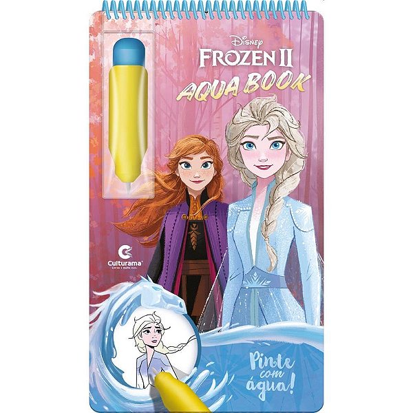 Livro Aquabook Frozen 24,5X14CM 10 Páginas Reutilizável