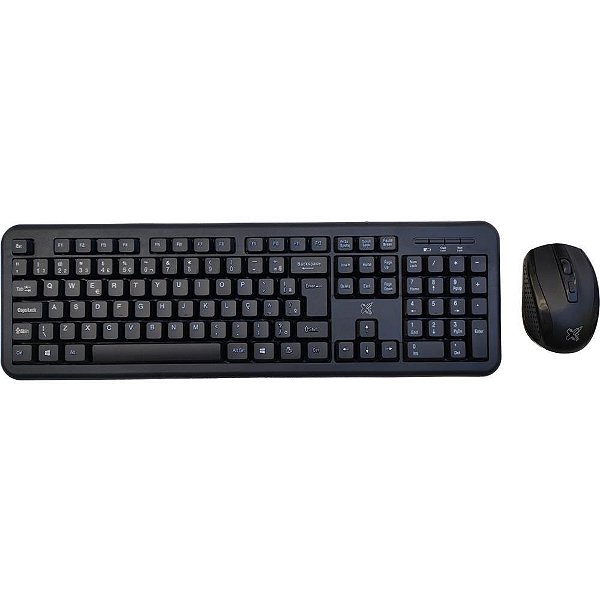 Kit Teclado e Mouse sem Fio 1200 DPI Preto