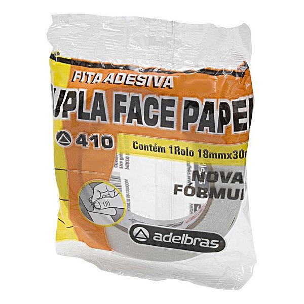 Fita Dupla Face FLOW-PACK 18MM X 30M – Papel Branco 410