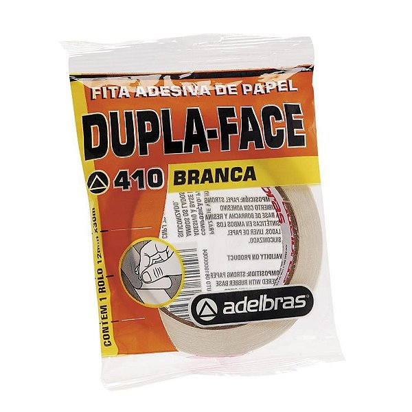 Fita Dupla Face FLOW-PACK 12MM X 30MTS - Papel Branco 410