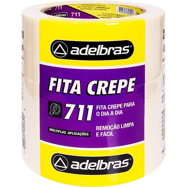Fita Crepe 711 Crepe 24MM X 40M Pacote com 05
