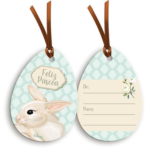 Etiqueta para Páscoa TAG Ovinho Romantic C/08 PCT com 12