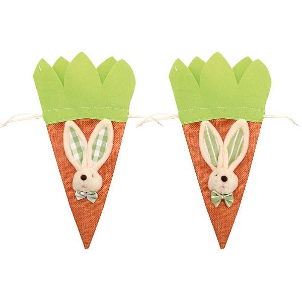 Embalagem para TRUFA/CONE Páscoa Bolsa Cenoura LR/VD SORT
