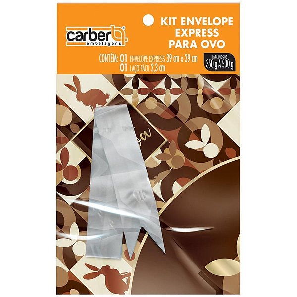 Embalagem P/OVO de Páscoa 39X39CM Envelope+laco SORT