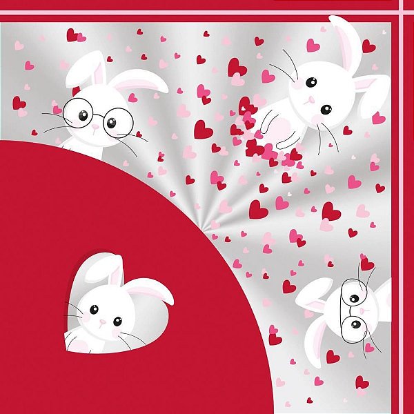 Embalagem P/OVO de Páscoa 37,5X37,5CM AMOR de Coração C/ 25