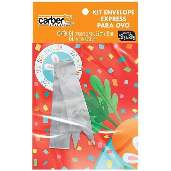 Embalagem P/OVO de Páscoa 35X35CM Envelope+laco SORT
