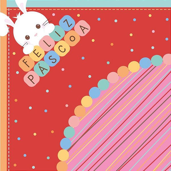 Embalagem P/OVO de Páscoa 32X32CM Flakes Vermelha PCT C/ 25