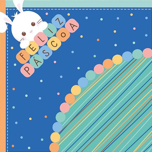 Embalagem para OVO de Páscoa 32X32CM Flakes Azul - Pacote com 25 Unidades