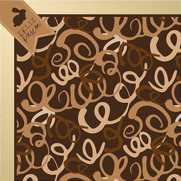 Embalagem P/OVO de Páscoa 32X32CM Espiral de Chocolate C/ 25