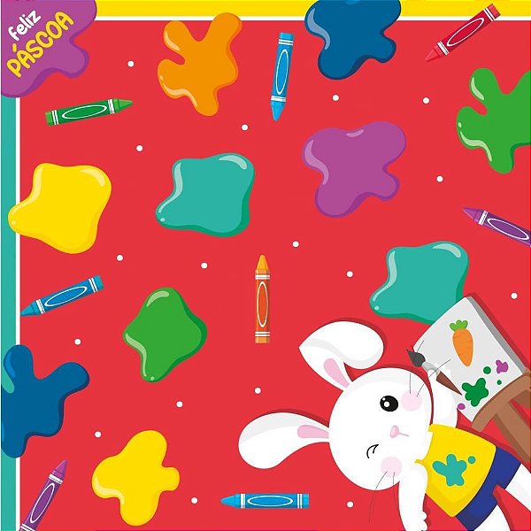 Embalagem P/OVO de Páscoa 24X24CM Pintura Vermelha PCT C/ 25