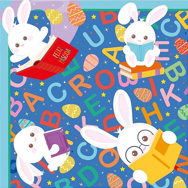 Embalagem P/OVO de Páscoa 24X24CM ABC Azul PCT com 25