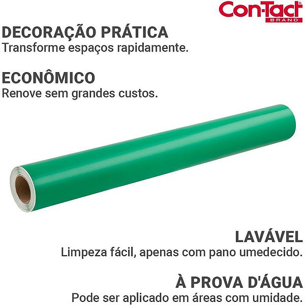 Contact Liso 45CMX10M Brilho Verde
