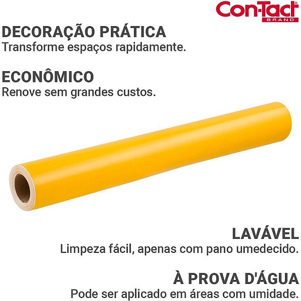 Contact Liso 45CM X 10M Brilho Amarelo