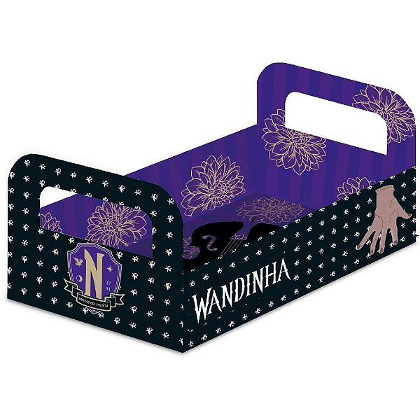 Cesta de Papel Wandinha M - Pacote com 3 Unidades