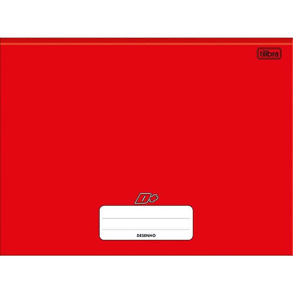 Caderno de Desenho Universitário Capa Dura D+ 96 Folhas Vermelho - Pacote com 05