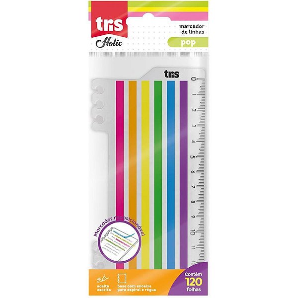 Bloco Marcador Página Adesivo TRIS POP Marcador Linha 6X20F
