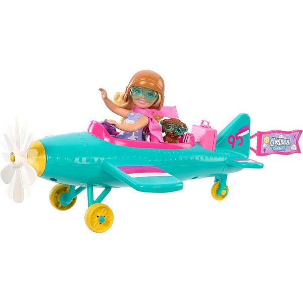 Barbie Fantasy Chelsea Conjunto Piloto de Avião