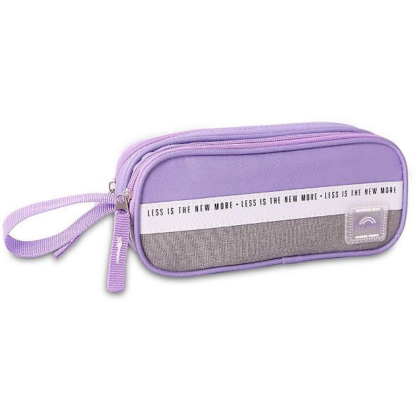 Estojo Tecido Clio Cinza com Cores 2ZIP. SORT