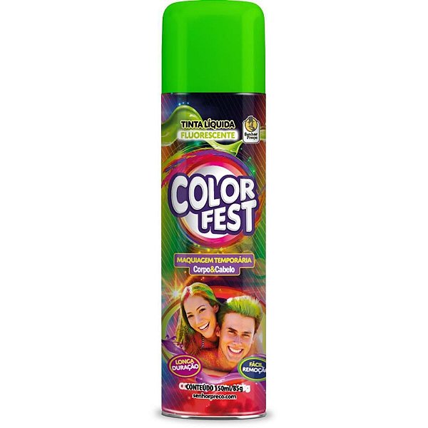 Pinta Cabelo 150ML Color FEST Verde Flúor CX com 24