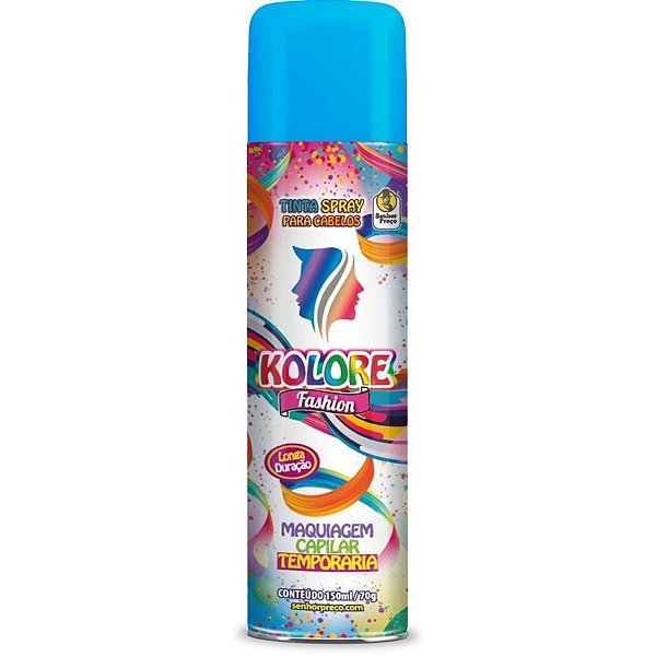 Pinta Cabelo 150ML Kolore Fashion Azul CX com 24
