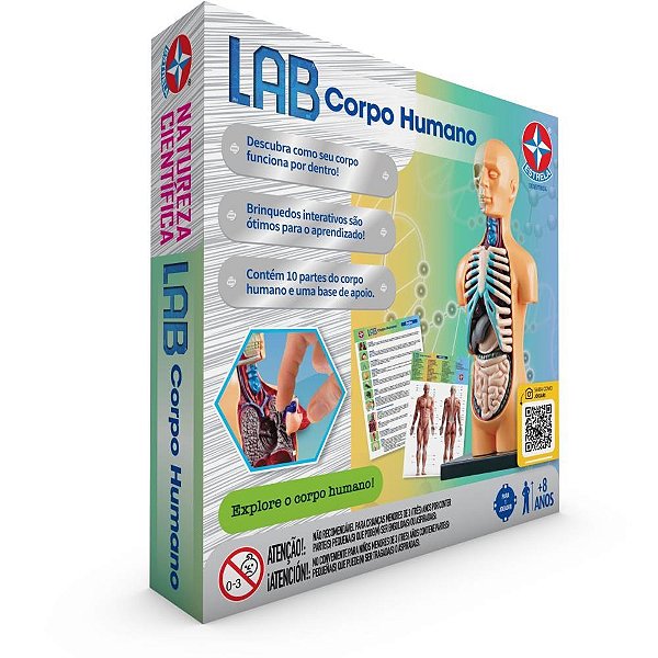 Jogo Educativo LAB Corpo Humano Estrela com 9 Peças