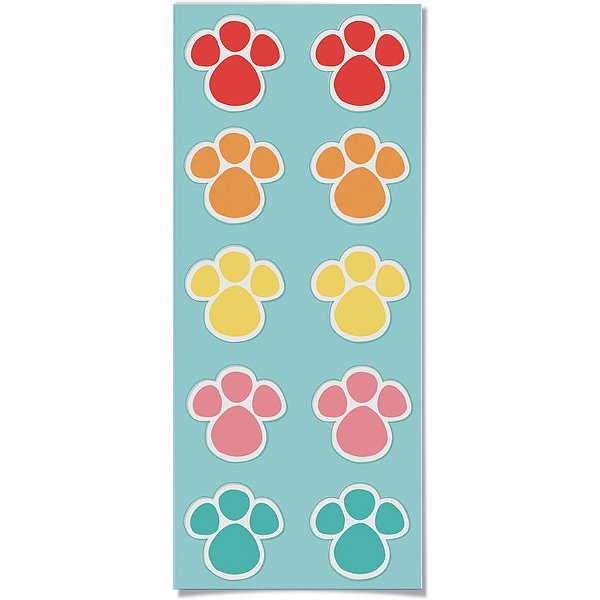 Adesivos Decorados Páscoa Patinha Redondos com 30 Unidades